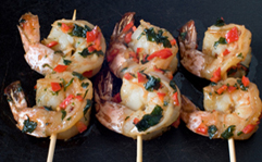 Seared Prawns with Coriander and Chilli