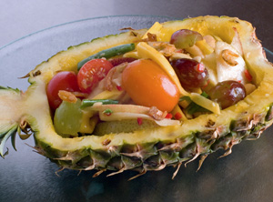 Mixed Fruit Salad in Pineapple